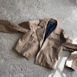J.Crew Mercantile faux suede Moto jacket